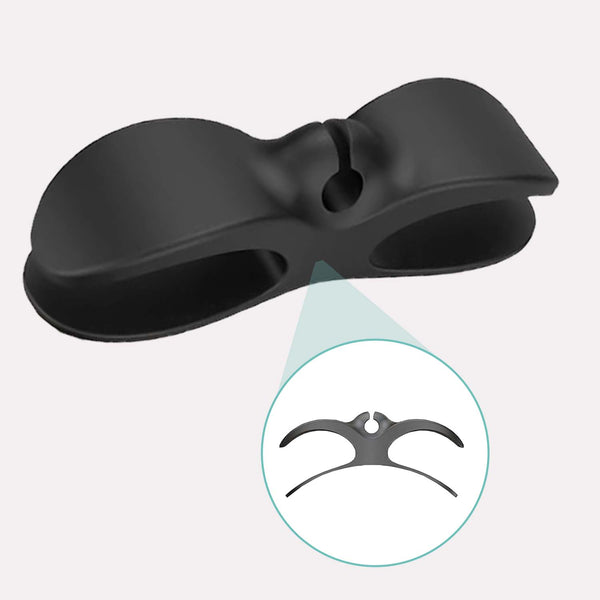 Kabelholder i Mat Sort og Hvid Plast - Elegant Kabelstyring til Moderne Hjem