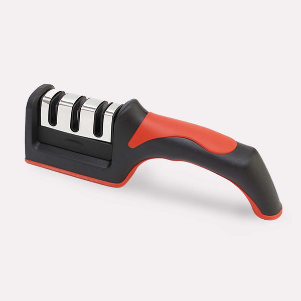 Knivsliber i Moderne Design - Sort og Rød, Kompakt, Plast & Metal Kvalitet