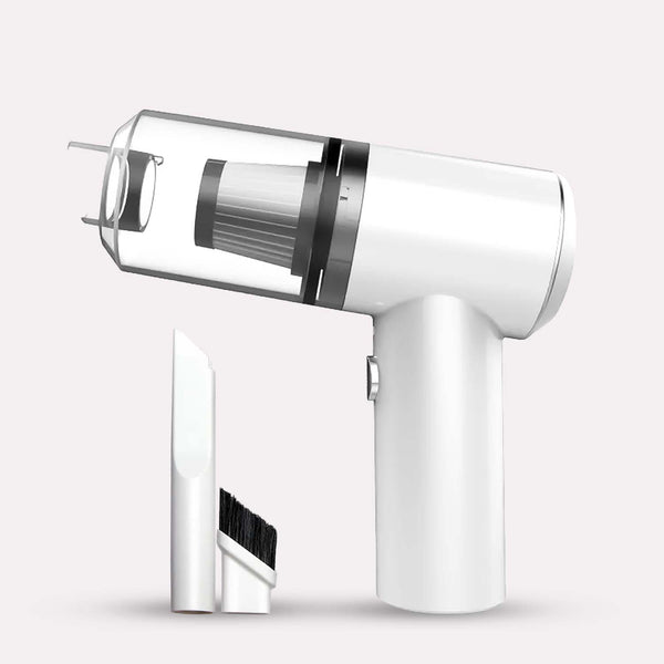 Bilstøvsuger Ledningsfri - Elegant Hvid, Plastik, Kompakt og Ergonomisk til Bilrengøring