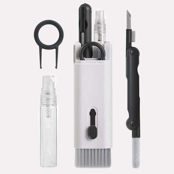 Rengøringsværktøj til Elektronik - Kompakt Design i Hvid og Sort, Effektiv og Bærbar