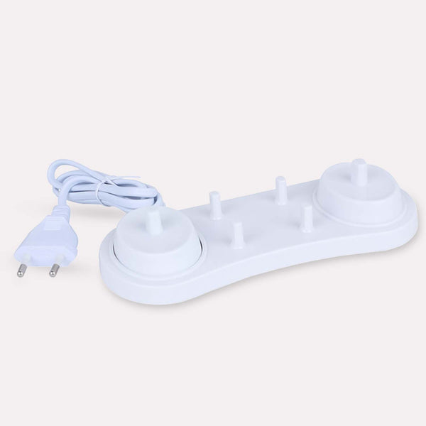 Tandbørsteholder med UV Sterilisator - Hvid Plastik, Automatisk Dispenser