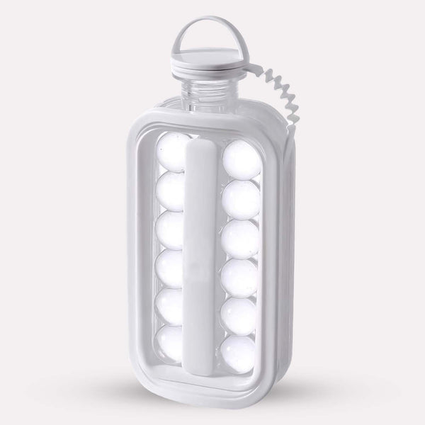 Isterningbakke med Låg og Skubber - Grå & Hvid Silikoneform til Hverdag