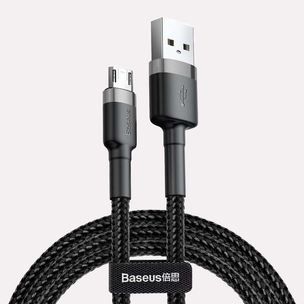 Usbopladerkabel i Moderne Sort Flettet Nylon, Fleksible Længder 1M, 2M, 3M med Hurtig Opladning