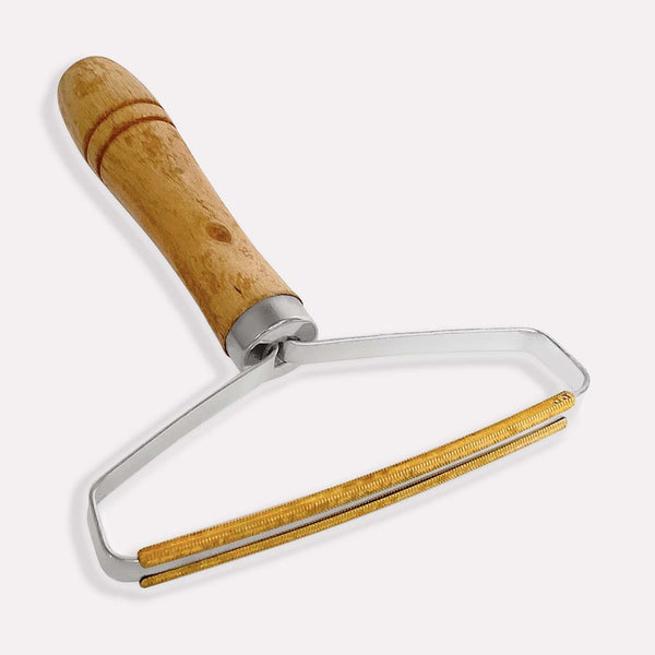 Fnugfjerner med Træhåndtag - Effektiv, Bæredygtig, Kompakt Design [Strik & Tøj]