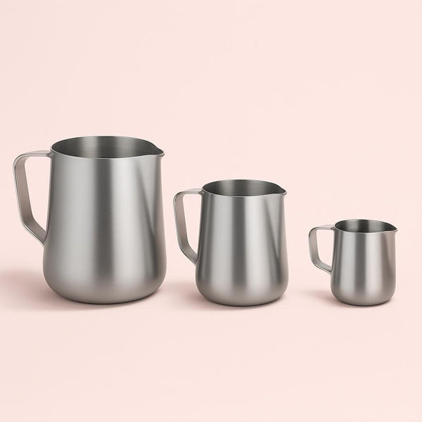 Mælkekande i rustfrit stål 100 ml, 350 ml, 600 ml - Mat finish