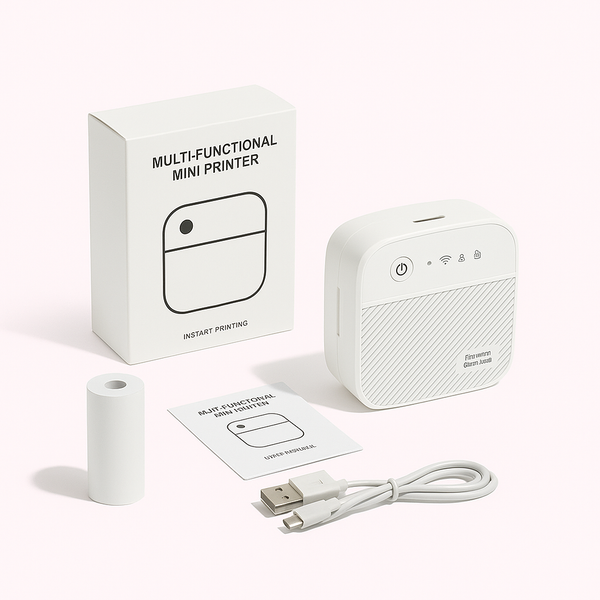 Labelmaskine Trådløs og Kompakt - Hvid, Plastik Materiale, 300 DKK
