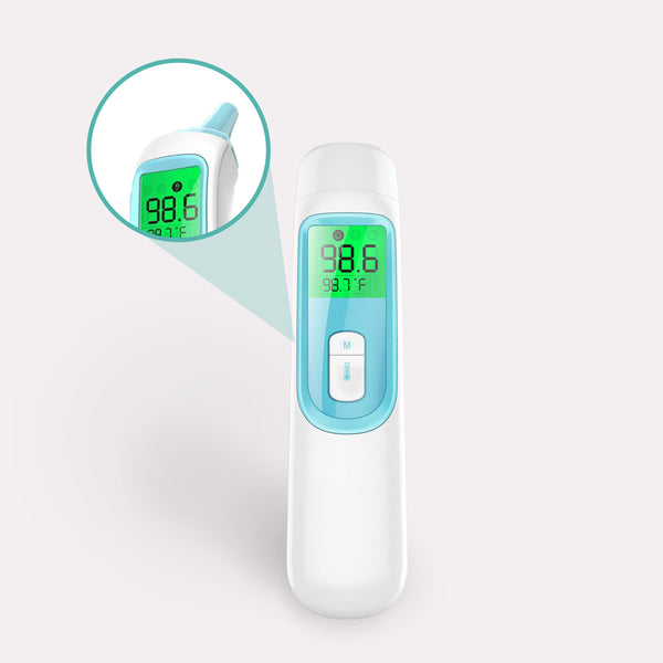 Pandetermometer i Høj Kvalitet - Berøringsfri og Nøjagtig, Hvid & Lyseblå