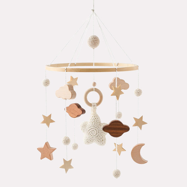Design Baby Uro i Træ - Naturlige Farver & Stjerner til Rolige Stunder