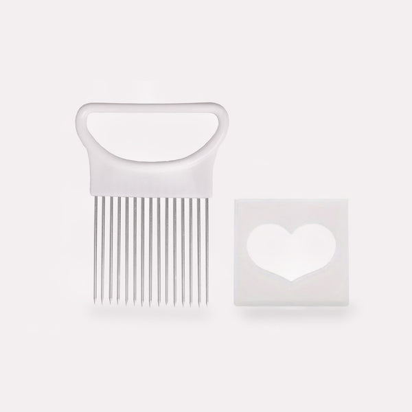 Løgskærerholder i Hvidt og Smertefrit Design - Rustfrit Stål til Effektivitet