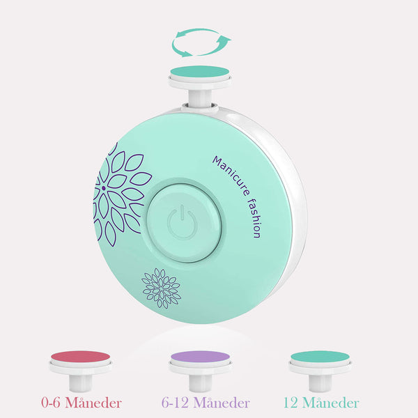 Lys Negleklipper med LED til Baby - Ergonomisk og Sikker Mintgrøn Design