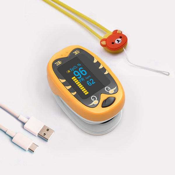 Sikkerhed Pulsmåler til Babys Tryghed - Orange/Hvid, Plastik Design