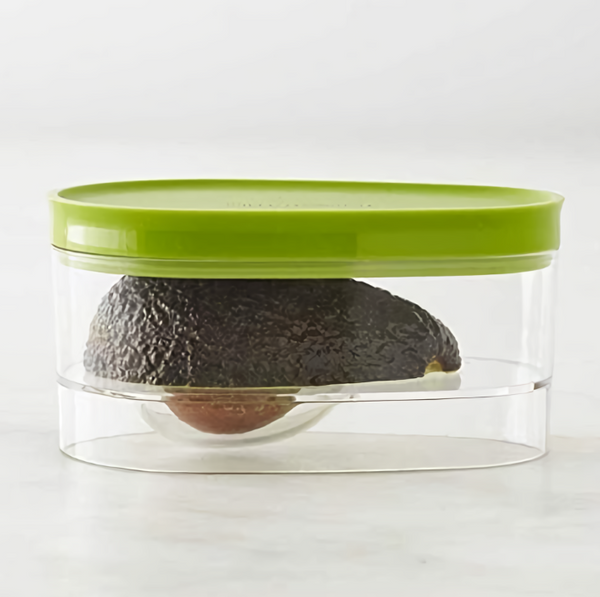 Avocadobeholder - Moderne Grøn & Transparent Design, BPA-fri, 12x9x5,5 cm