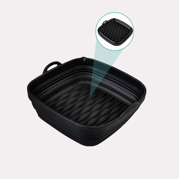 Silikoneform Sort Til Airfryer, Perfekt Til Effektiv Madlavning & Chokolade