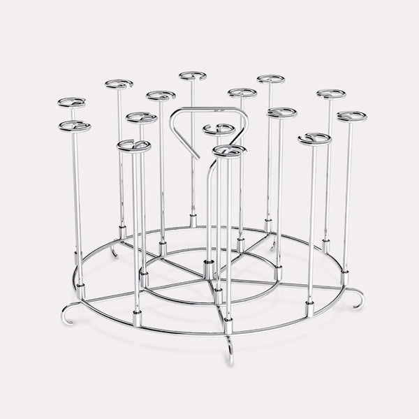 Spydstativ i Rustfrit Stål - Kompakt, Sølvfarvet Design til Airfryer