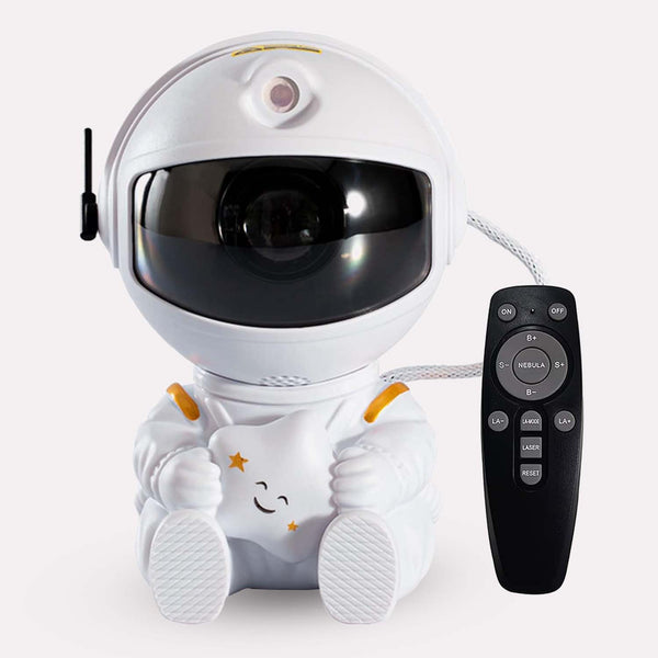 Lampe til Magisk Atmosfære - Hvid med Sorte Detaljer, Plastik, Kompakt