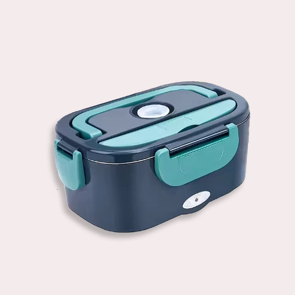 Design Madkasse med Elektrisk Varmefunktion - Mørkeblå, Turkis, Plast