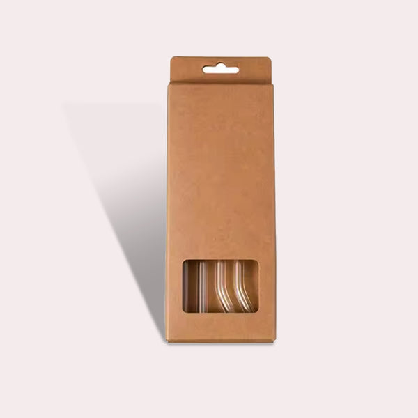 Sugerør i Klar Glas 4 stk - Genanvendelig, Miljøvenlig, Moderne Design, 20 cm