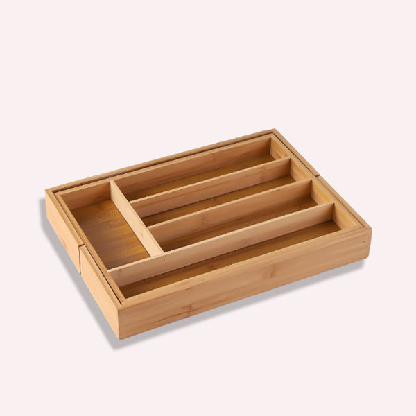 Bestikbakke i Bambus - Lys Brun, Bæredygtig Organisering til Moderne Køkkener