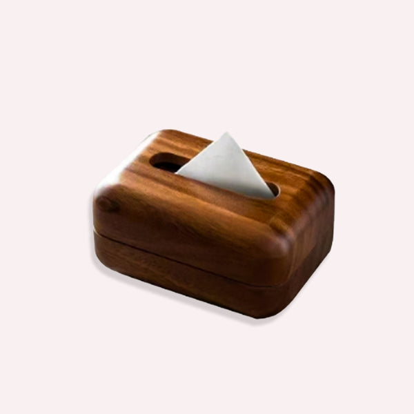 Servietboks i Valnøddetræ - Moderne, Glansfuldt Design til Ethvert Hjem