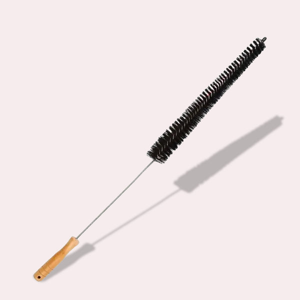 Flaskebørste i Træ og Metal - Sort Træfinish, Perfekt til Smalle Flasker