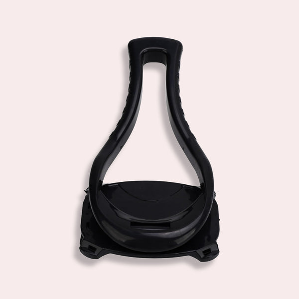 Rygskraber med Ergonomisk Finish i Sort - Komfort og Effektivitet i Rustfrit Stål