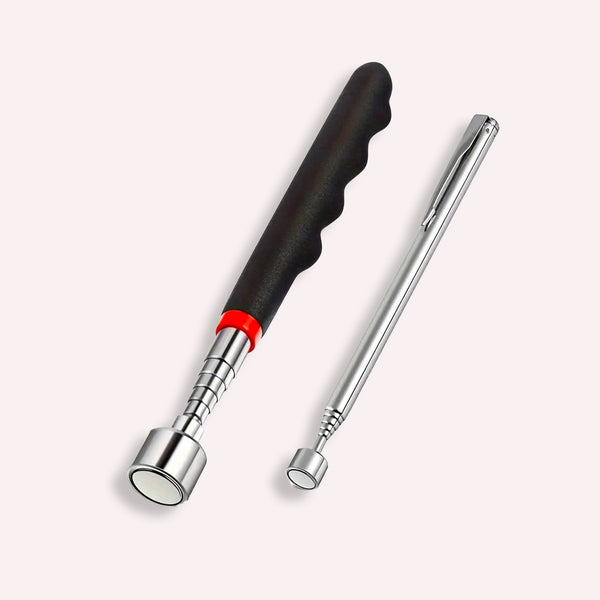 Magnetopsamler - Teleskopisk og Justerbar, Sort og Sølv - Perfekt til Metalgenstande