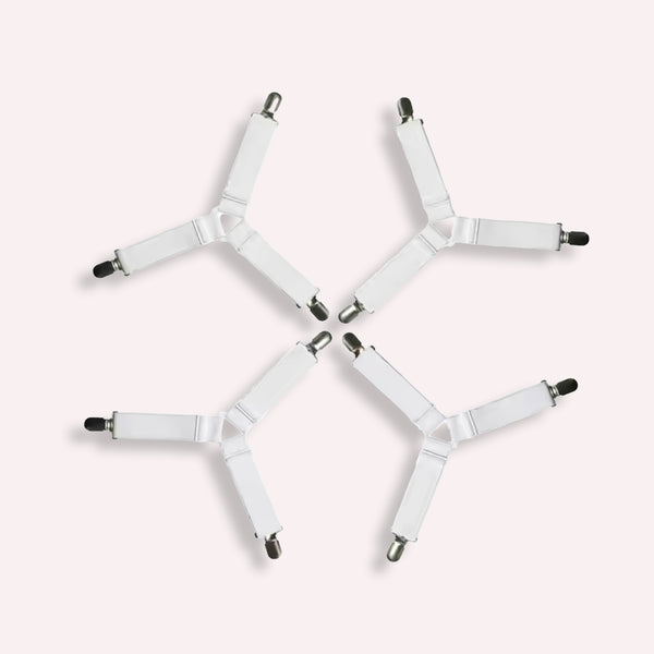 Lagenholdere i Elastisk Sølvfinish - Holdbare Metalclips, Justerbar Design