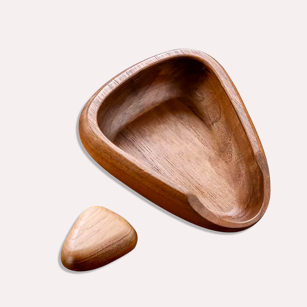 Design Kaffebakke i Valnøddetræ - Moderne Stil, Naturlig Finish [Ca. 13x11x3 cm]