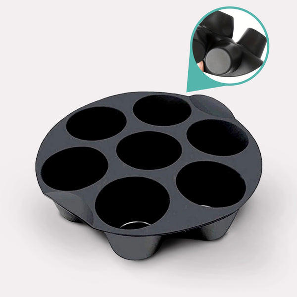 Silikone Muffinform - Sort, Fleksibel, Perfekte Muffinsform i Høj Kvalitet