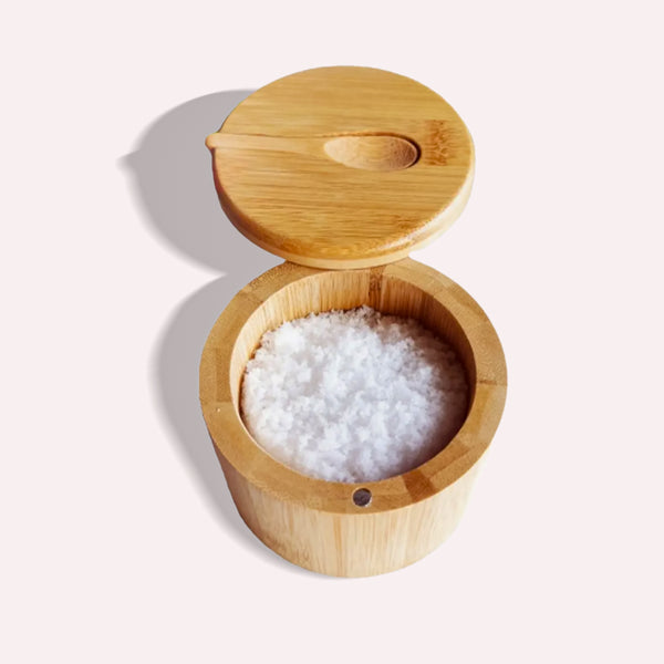 Ske i Bæredygtig Bambus - Naturlig Farve, Perfekt til Salt og Krydderier