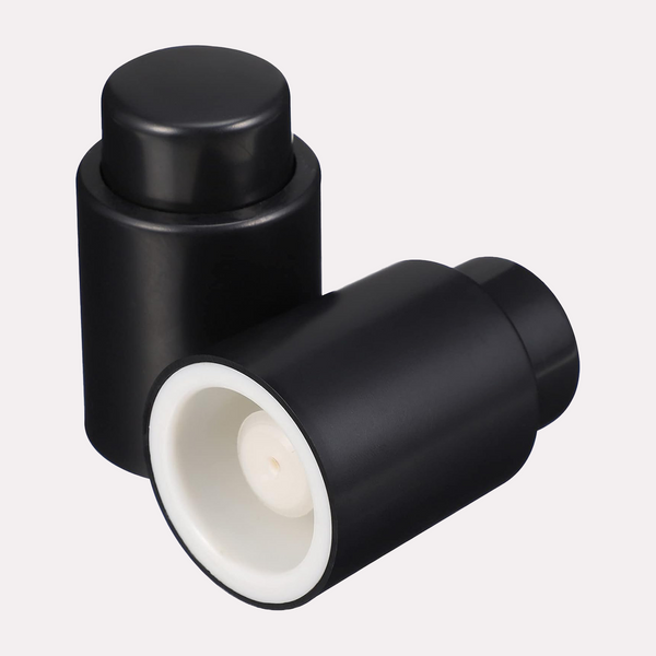 Vinprop med Vakuum - Sort, Metal og Plastik - Bevarer Vin Frisk