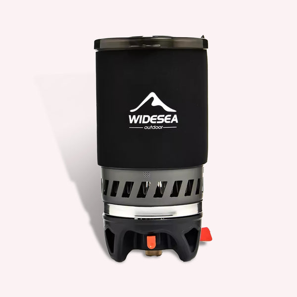 Grydekøkken til Udendørsbrug - Sort og Sølv i Metal, Letvægtsdesign